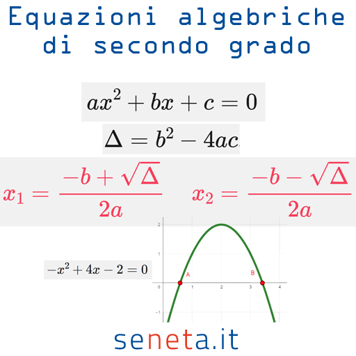 Matematica: le equazioni di secondo grado con esempi svolti